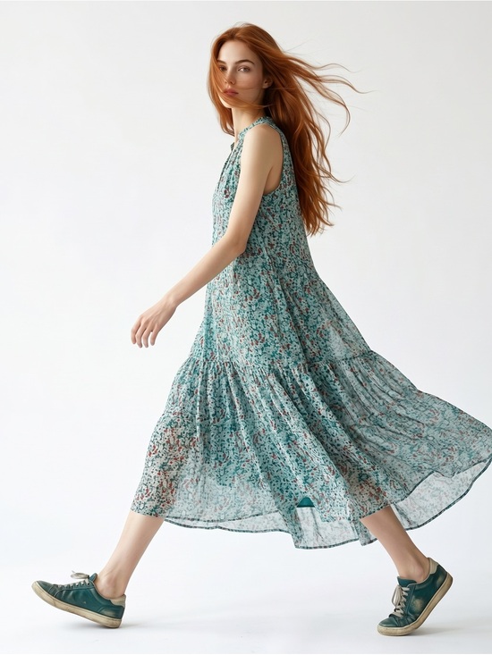 TEXTILE Elizabeth and James Dresses & Skirts - TEXTILE Elizabeth and James Mint Green Floral Maxi Dress